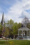 Barre City park gazebo and church